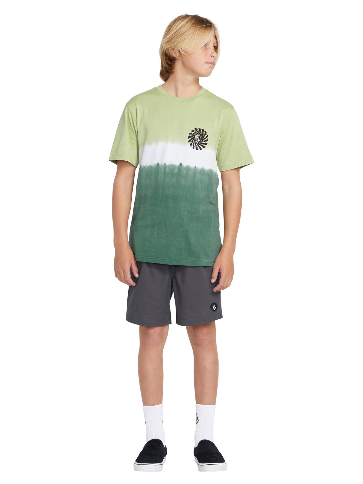 Volcom Molcher Dip Dye Short Sleeve Tee Agave