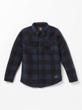 Volcom Bowered Fleece Long Sleeve Shirt Navy