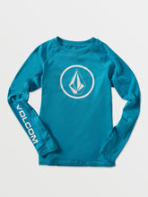 Volcom Lido Solid Long Sleeve Shirt (Age 8-14) Barrier Reef