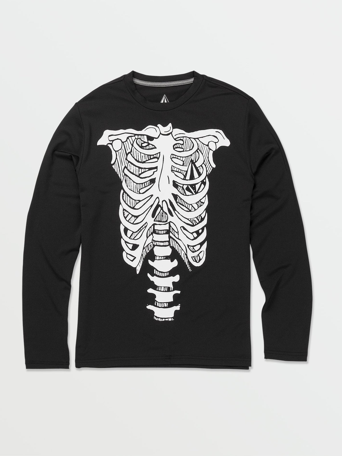 Volcom Skeleton Long Sleeve Shirt (Age 8-14) Black