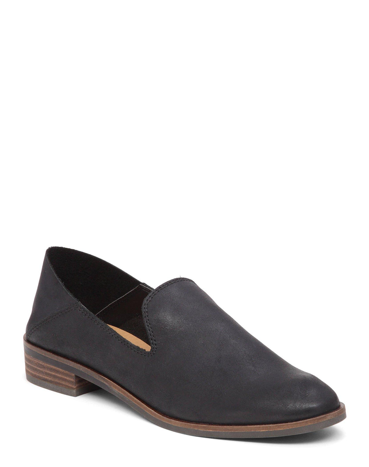 Lucky Brand Cahill Leather Flat Black