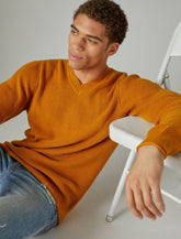 Lucky Brand Cloud Soft V-Neck Sweater Buckthorn Brown