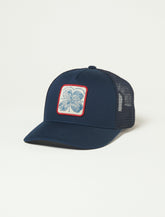 Lucky Brand Clover Patch Trucker Hat American Navy