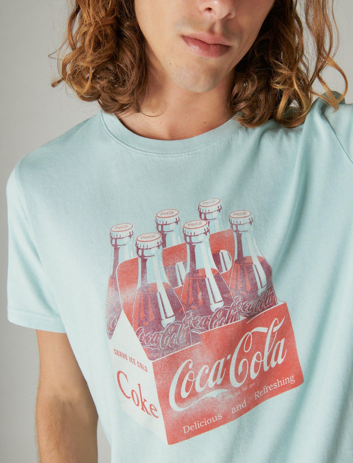 Lucky Brand Coca-Cola 6 Pack Tee Starlight Blue