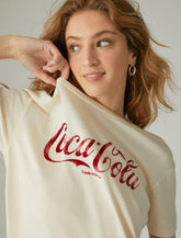 Lucky Brand Coca Cola Classic Boyfriend Tee White Cap