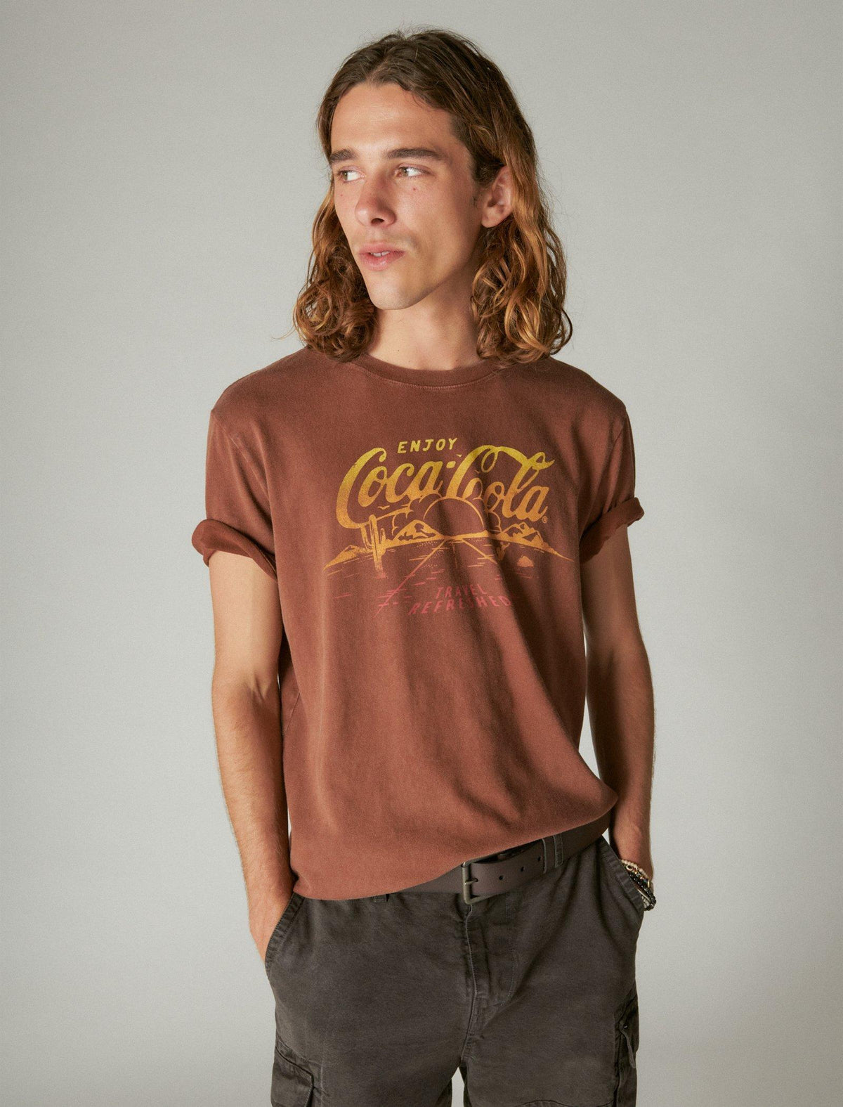 Lucky Brand Coca-Cola Road Tee Cinnamon