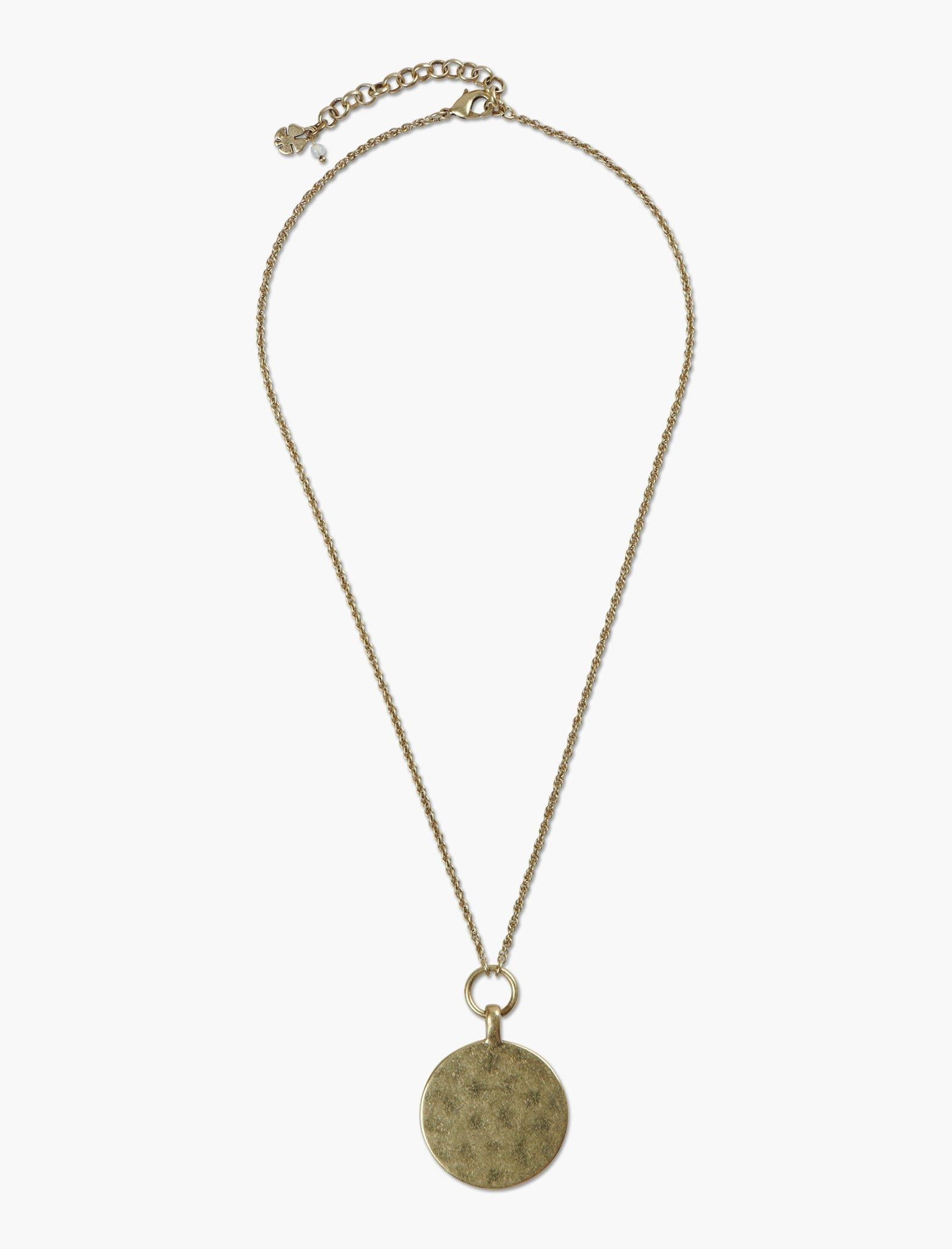 Lucky Brand Coin Pendant Necklace Gold