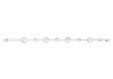 Judith Leiber Couture Round Jeweled Chain Silver