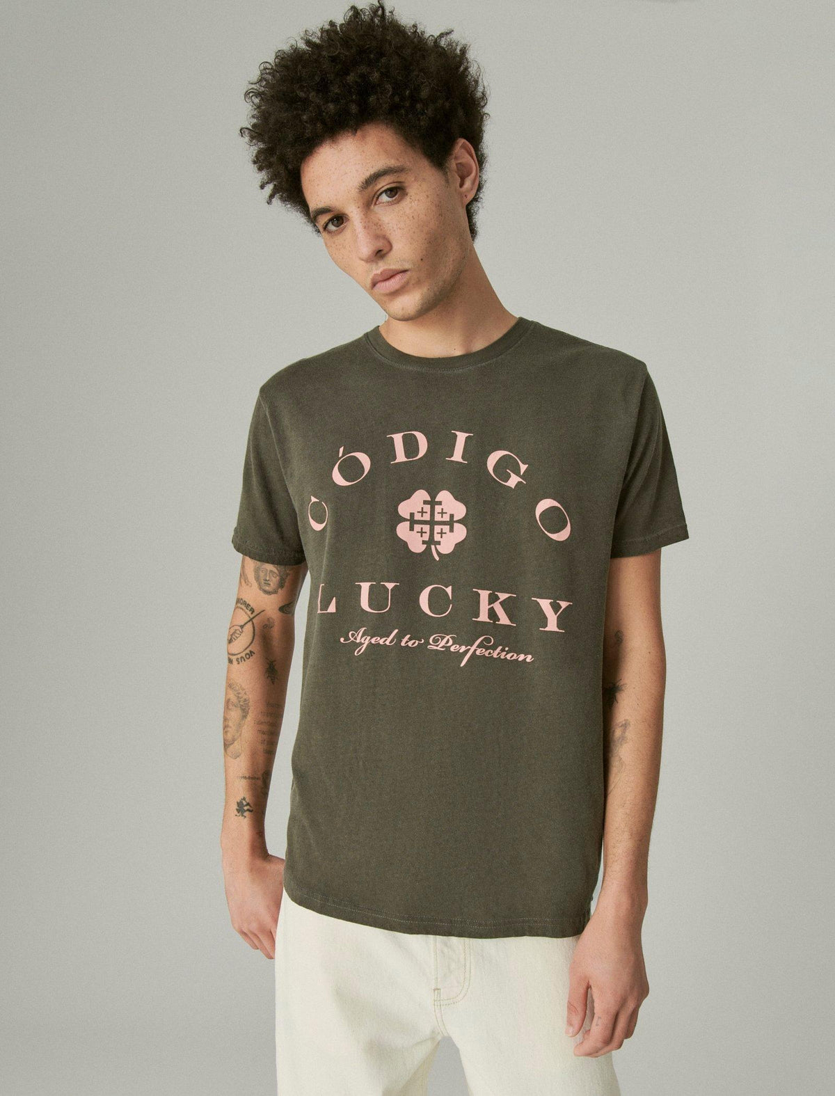 Lucky Brand Codigo 1530 X Clover Graphic Tee Beech