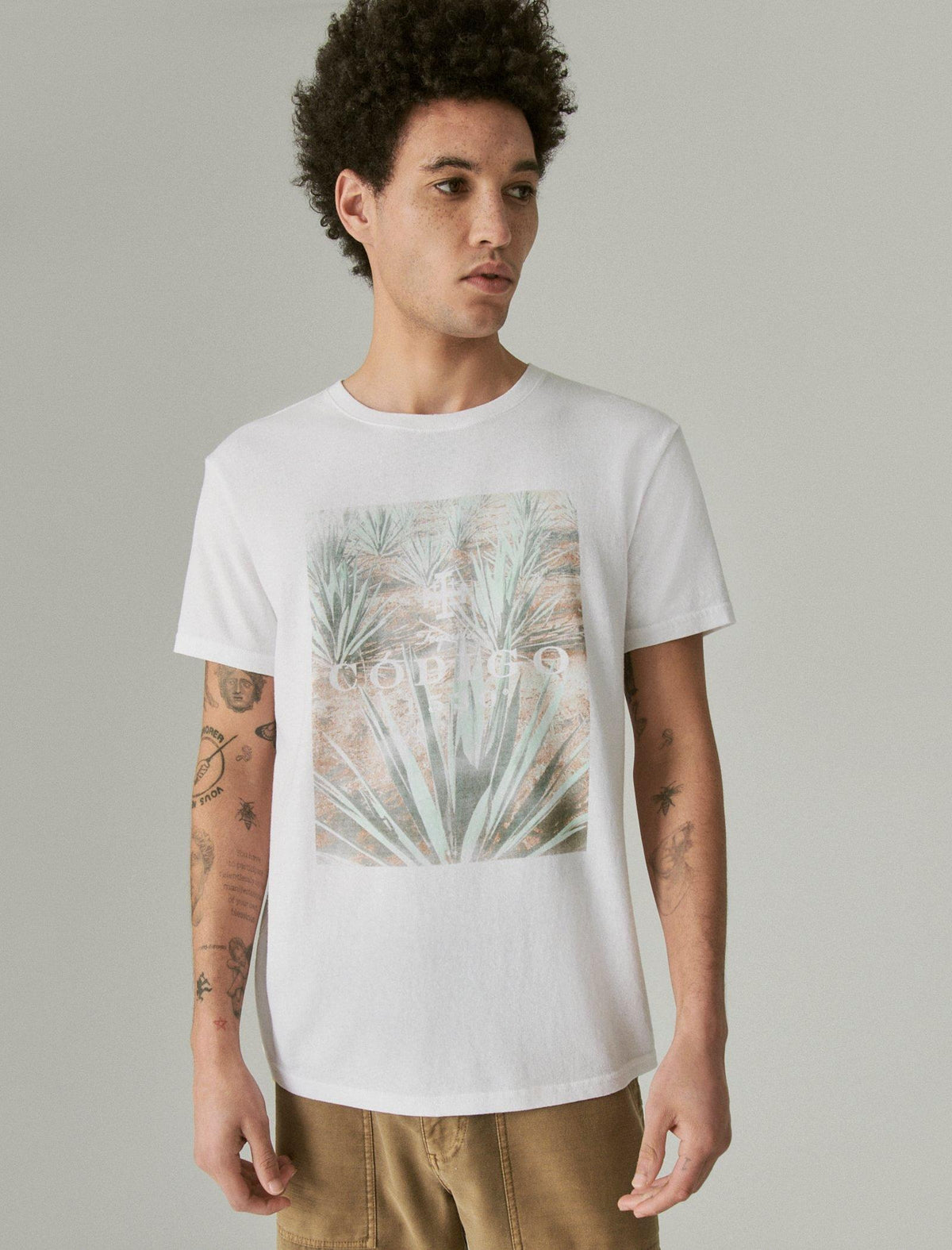 Lucky Brand Codigo 1530 X Photo Real Graphic Tee Bright White