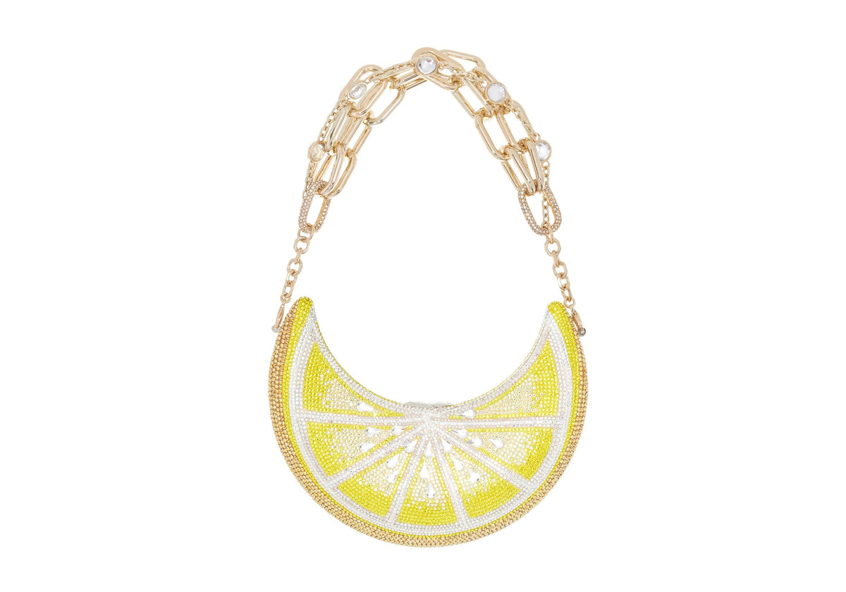 Judith Leiber Couture Crescent Lemon