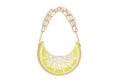 Judith Leiber Couture Crescent Lemon