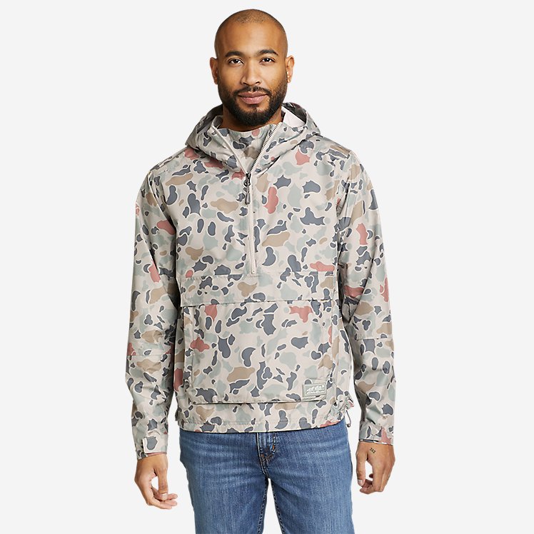 Eddie Bauer Men's RainPac Anorak Jacket - Grey