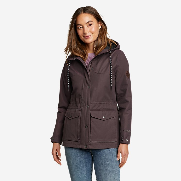 Eddie Bauer Women's Charly Waterproof Rain Jacket - Aubergine