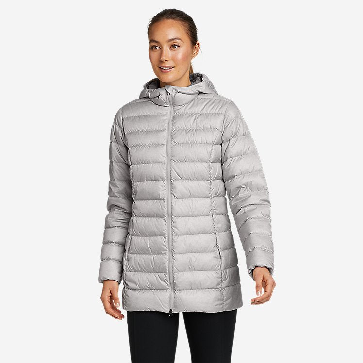 Eddie Bauer Women's Winter Coat CirrusLite Down Parka Jacket - Light Gray