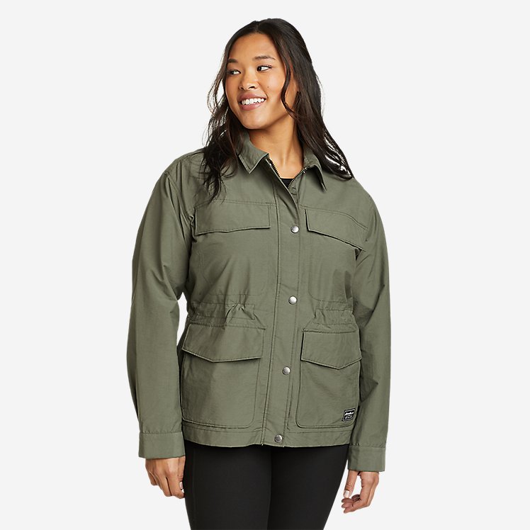 Eddie Bauer Women's Trekker Shirt Jacket - Light Green