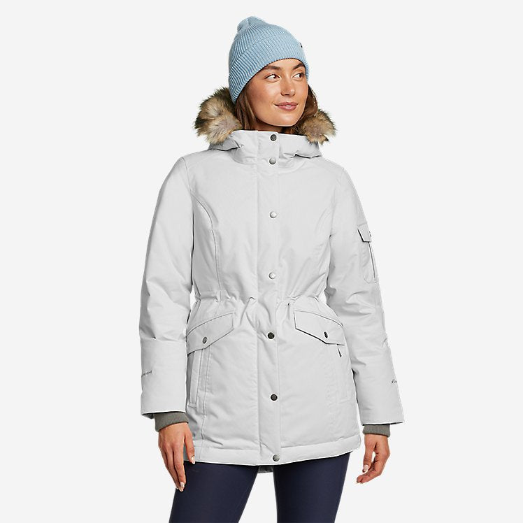 Eddie Bauer Women's Winter Coat Superior Down Parka Jacket - Cement