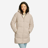 Eddie Bauer Women's Winter Coat Glacier Peak Down Parka Jacket - Beige