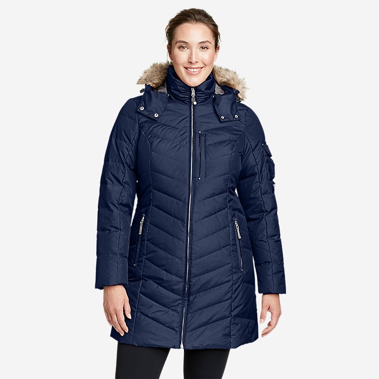 Eddie Bauer Women's Winter Coat Sun Valley Down Parka Puffer Jacket - Dark Navy