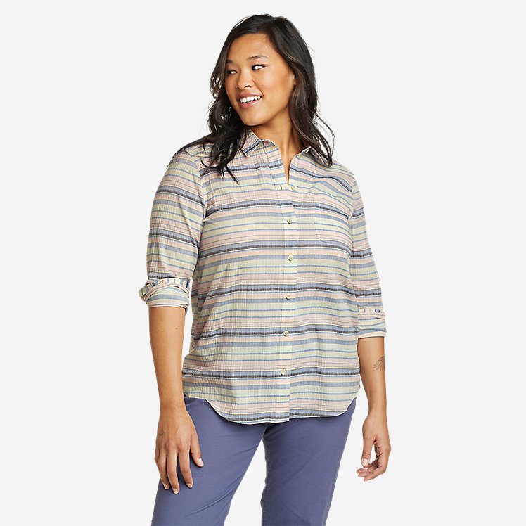 Eddie Bauer Women's Packable Long-Sleeve Shirt - Jute