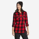 Eddie Bauer Plus Size Women's Firelight Flannel Shirt - Barn Red