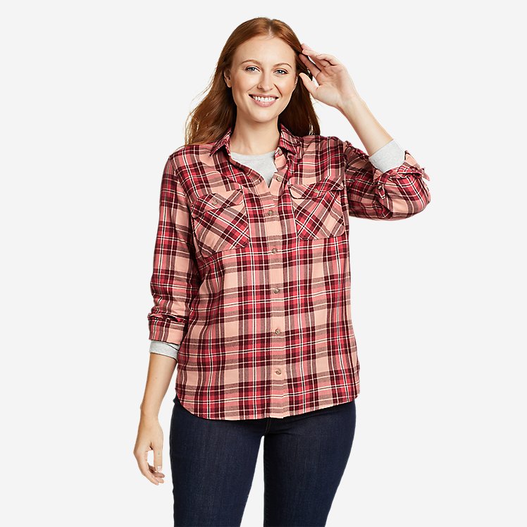 Eddie Bauer Women's Firelight Flannel Shirt - Bayberry