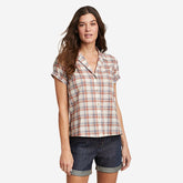 Eddie Bauer Women's Packable Camp Shirt - Lt Tortoise