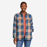 Eddie Bauer Women's Campfire Bonding Flannel Jacket - Patriot Blue