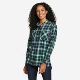 Eddie Bauer Women's Fremont Flannel Collarless Tunic - Alder