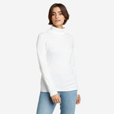 Eddie Bauer Plus Size Women's Favorite Long-Sleeve Turtleneck- White