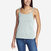 Eddie Bauer Women's Gate Check Tie-Strap Tank Top- Washed Sage