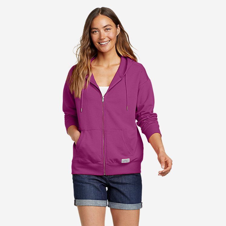 Eddie Bauer Women's Cozy Camp Full-Zip Hoodie - Deep Magenta