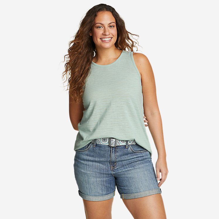 Eddie Bauer Women's Solstice Slub Tank - Dark Seafoam