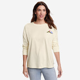 Eddie Bauer Women's Long-Sleeve Graphic T-Shirt - Cream