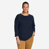 Eddie Bauer Women's Everyday Essentials 3/4-Sleeve T-Shirt - Atlantic