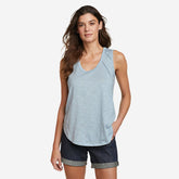 Eddie Bauer Women's Mountain Town Scoop Neck Tank - Slate Blue