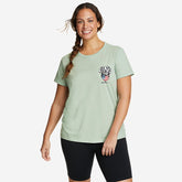 Eddie Bauer Women's Graphic T-Shirt - Americana - Green