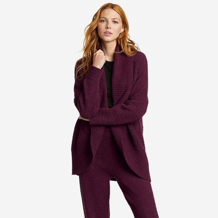 Eddie Bauer Women's Surreal Soft Cocoon Wrap - Burgundy