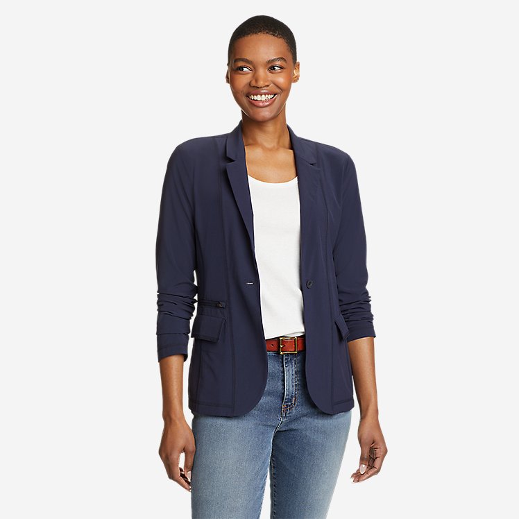 Eddie Bauer Women's Departure Travel Blazer - Atlantic