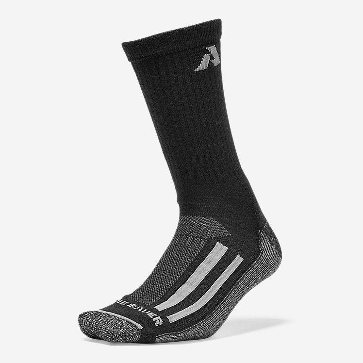 Eddie Bauer Guide Pro Merino Wool Socks - Crew - Black