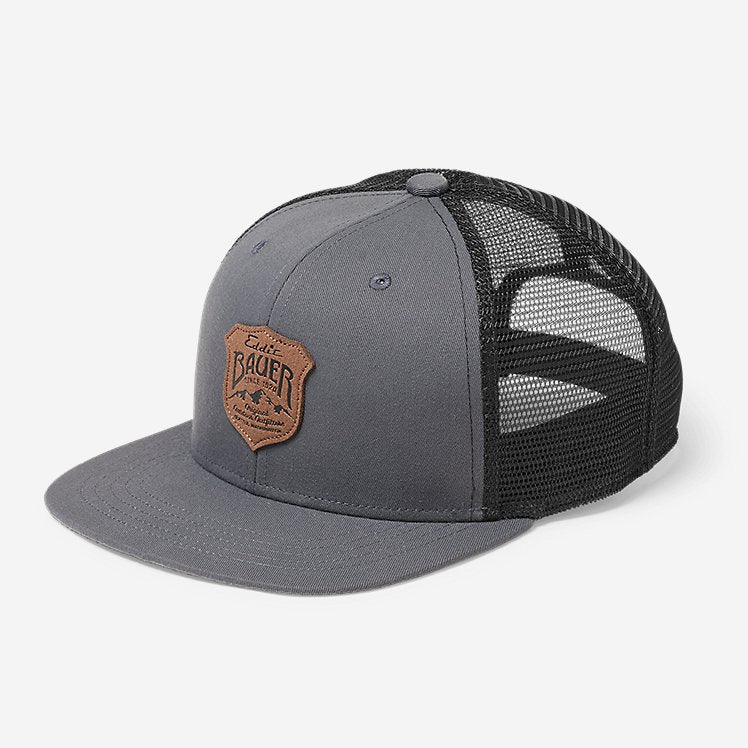 Eddie Bauer Shield Logo High-Crown Recycled Graphic Hat - Grey