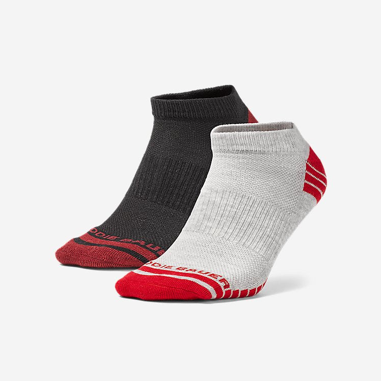 Eddie Bauer Men's Active Pro COOLMAX Low Socks - 2 Pack - Cardinal