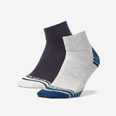 Eddie Bauer Men's Active Pro COOLMAX Quarter Socks - 2 Pack - Pacific Blue