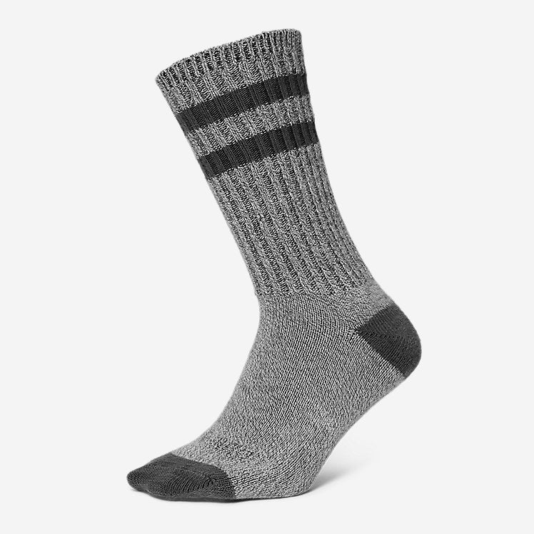 Eddie Bauer Men's Cotton-Blend Ragg Crew Socks - Grey