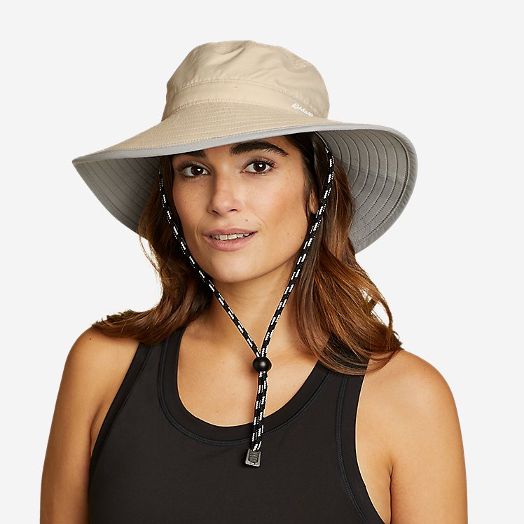 Eddie Bauer Women's Exploration UPF Wide Brim Hiking Hat UPF Clothing - Putty