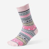 Eddie Bauer Women's Fair Isle Crew Socks - Lava