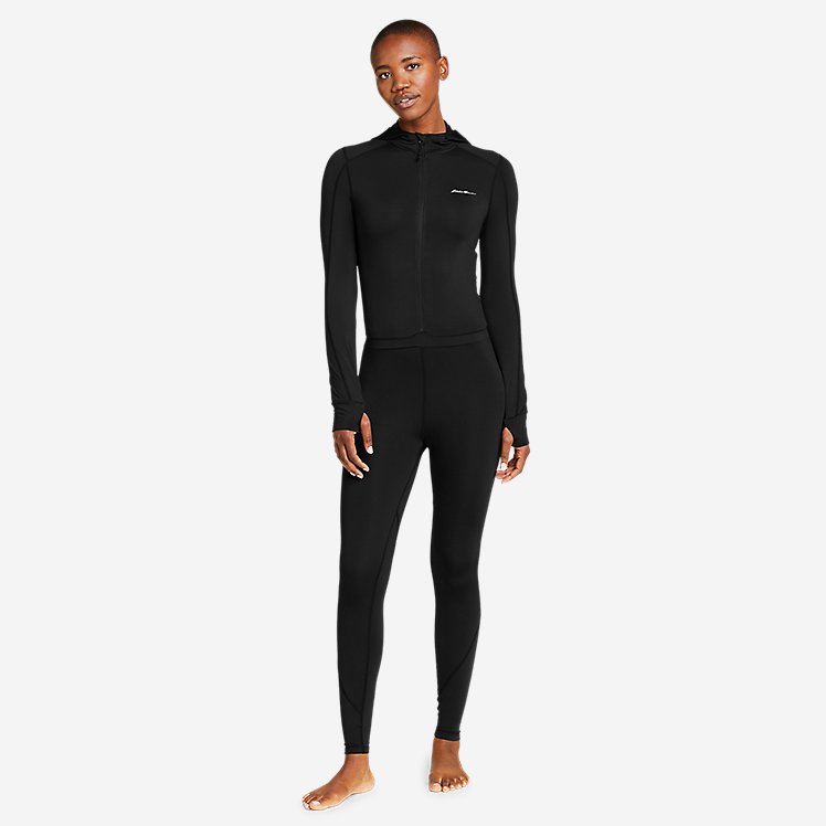 Eddie Bauer Women's Brushed Cat Suit - Black