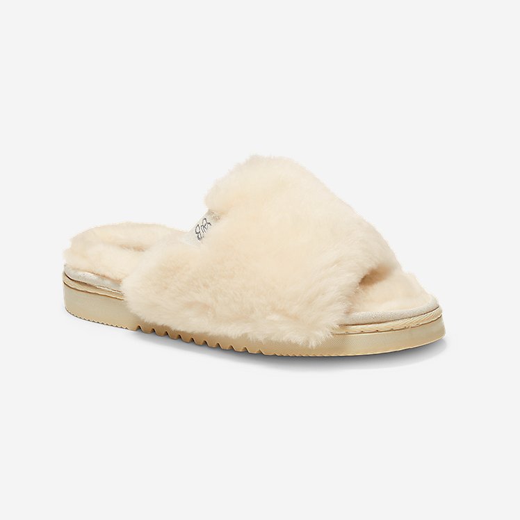 Eddie Bauer Women's Firelight Shearling Slides - Natural