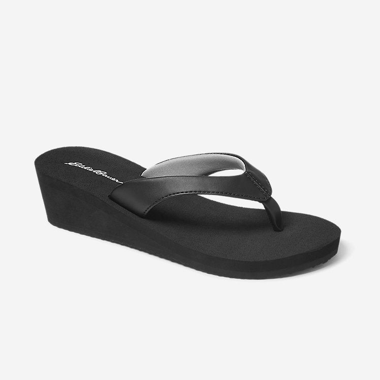 Eddie Bauer Women's Break Point Wedge Sandals - Black