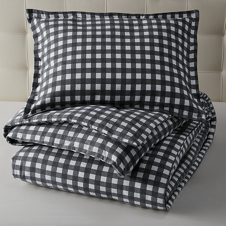 Eddie Bauer Preston Flannel Comforter/Sham Set - Cinder